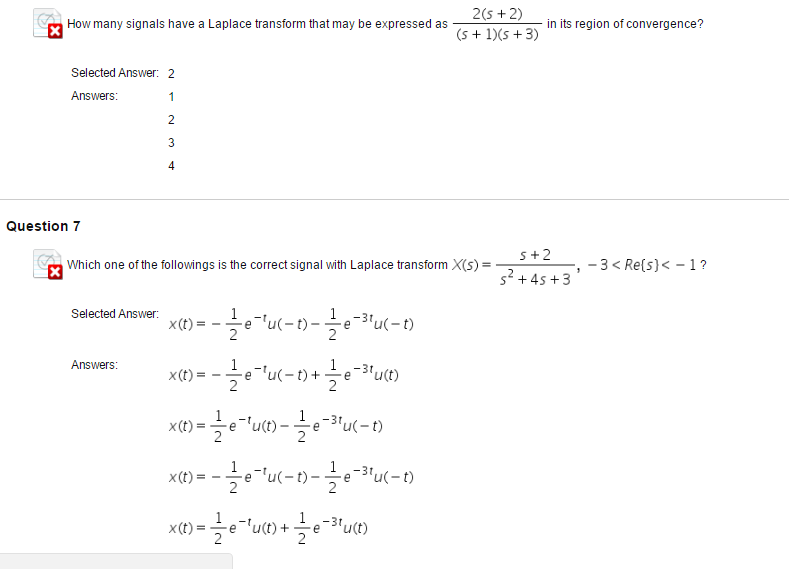 Solved How many signals have a Laplace transform that may be | Chegg.com