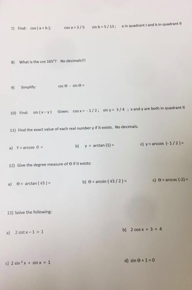 diketahui sin a 3 per 5 dan cos b 12 13