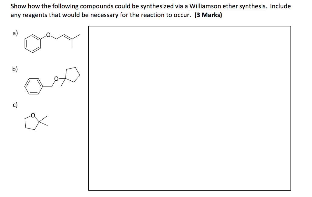 Solved Show How The Following Compounds Could Be Synthesized | Chegg.com