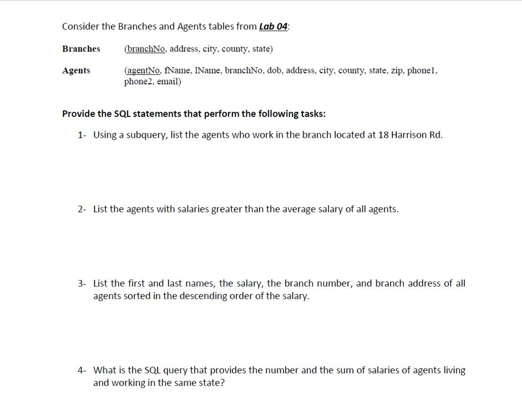 solved-consider-the-branches-and-agents-tables-from-lab-04-chegg