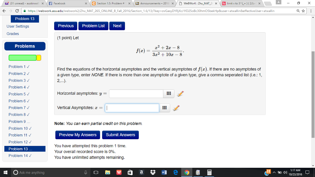 Solved Section 1.6: Problem #13 | Chegg.com
