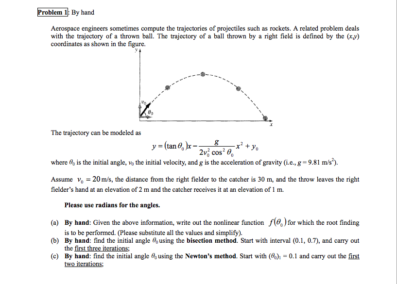 Solved Problem 1 By hand Aerospace engineers sometimes | Chegg.com