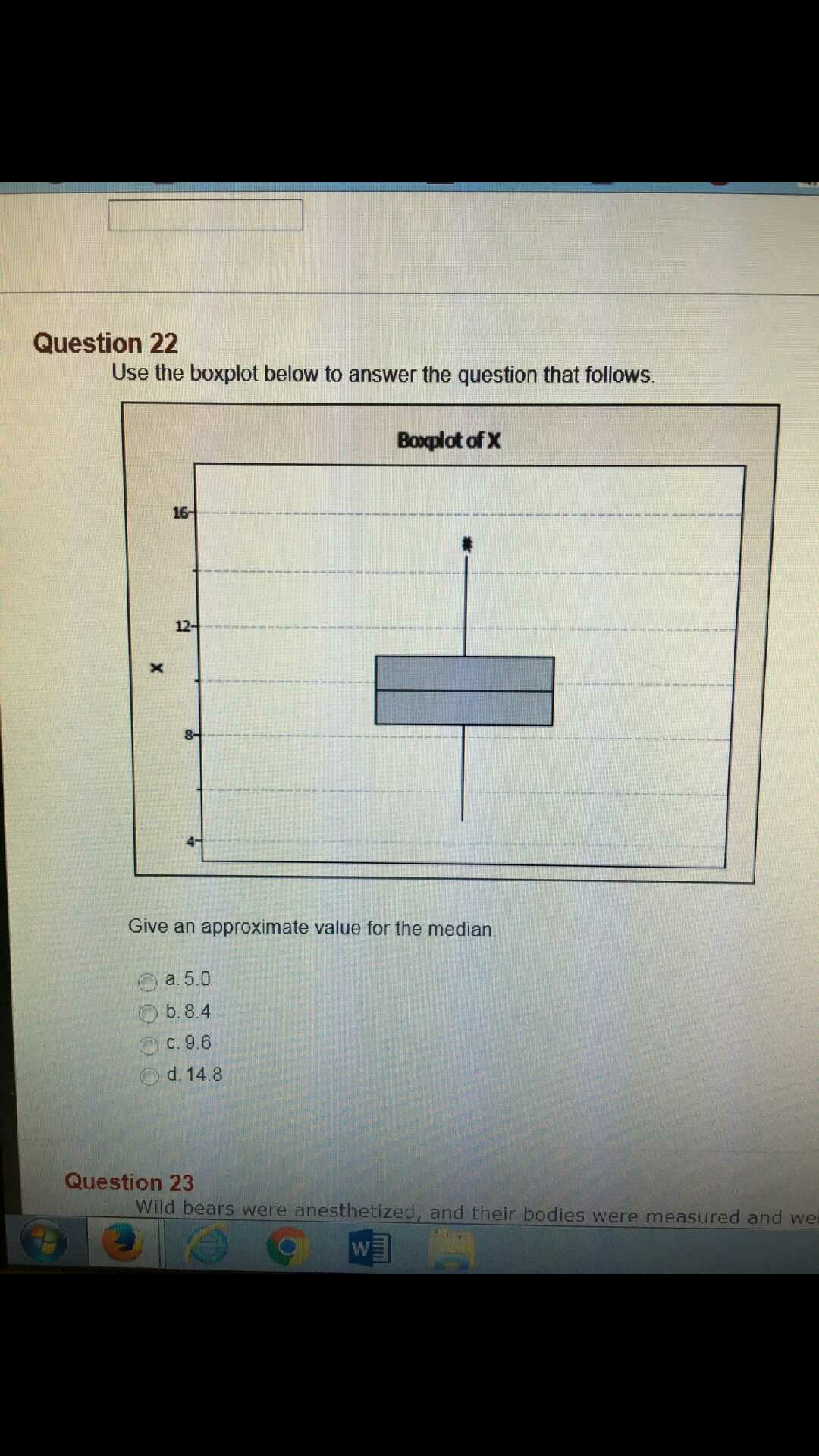 Solved Use the boxplot below to answer the question that | Chegg.com