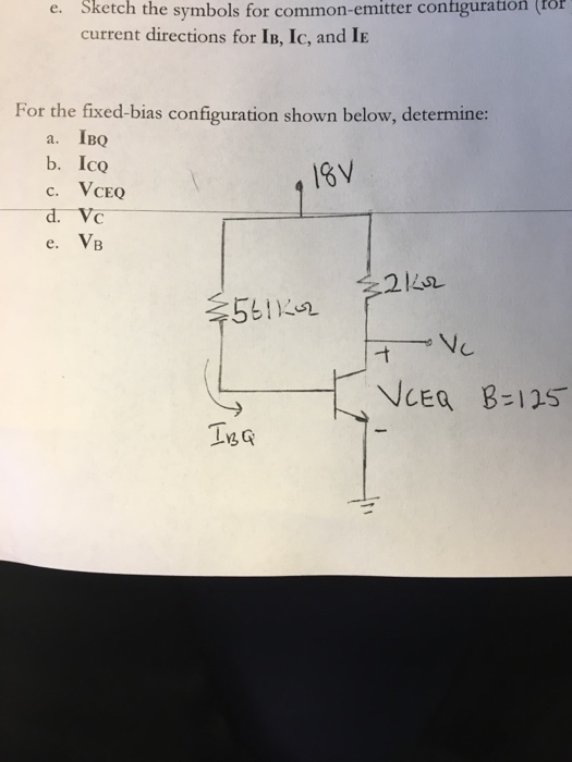 Solved e. Sketch the symbols for common-emitter | Chegg.com