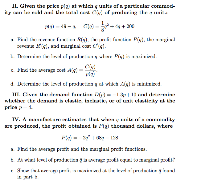 how-to-find-marginal-revenue-function-from-demand-function