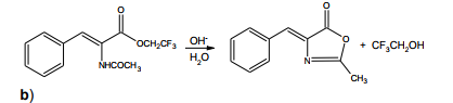 Solved 0 0 + CF3CH2OH H2O NHCOCH CH3 b) | Chegg.com