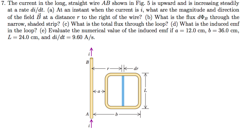 Solved The current in the long, straight wire AD shown in | Chegg.com