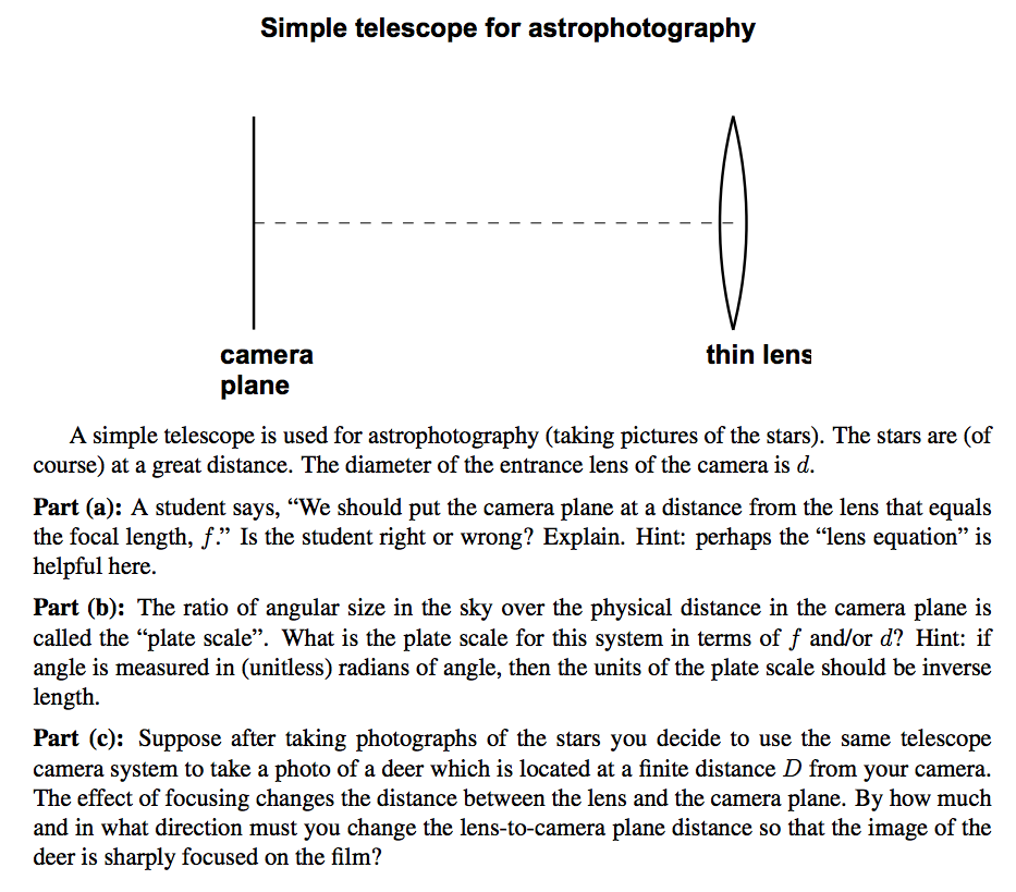 solved-a-simple-telescope-is-used-for-astrophotography-chegg