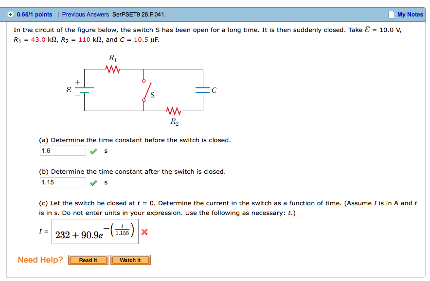 Solved In the circuit of the figure below, the switch s has | Chegg.com