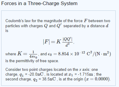 Solved What is the net force exerted by these two charges on | Chegg.com