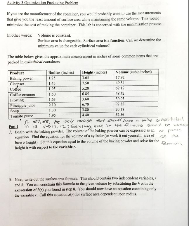 Solved If you could please answer question #9 that would be | Chegg.com