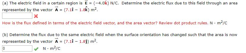 Solved (a) The electric field in a certain region is E = | Chegg.com