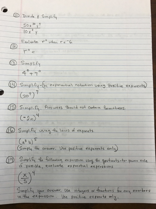 Solved Di8vide & Simplify 50 x^30 y^7/10 x y Evaluate r | Chegg.com