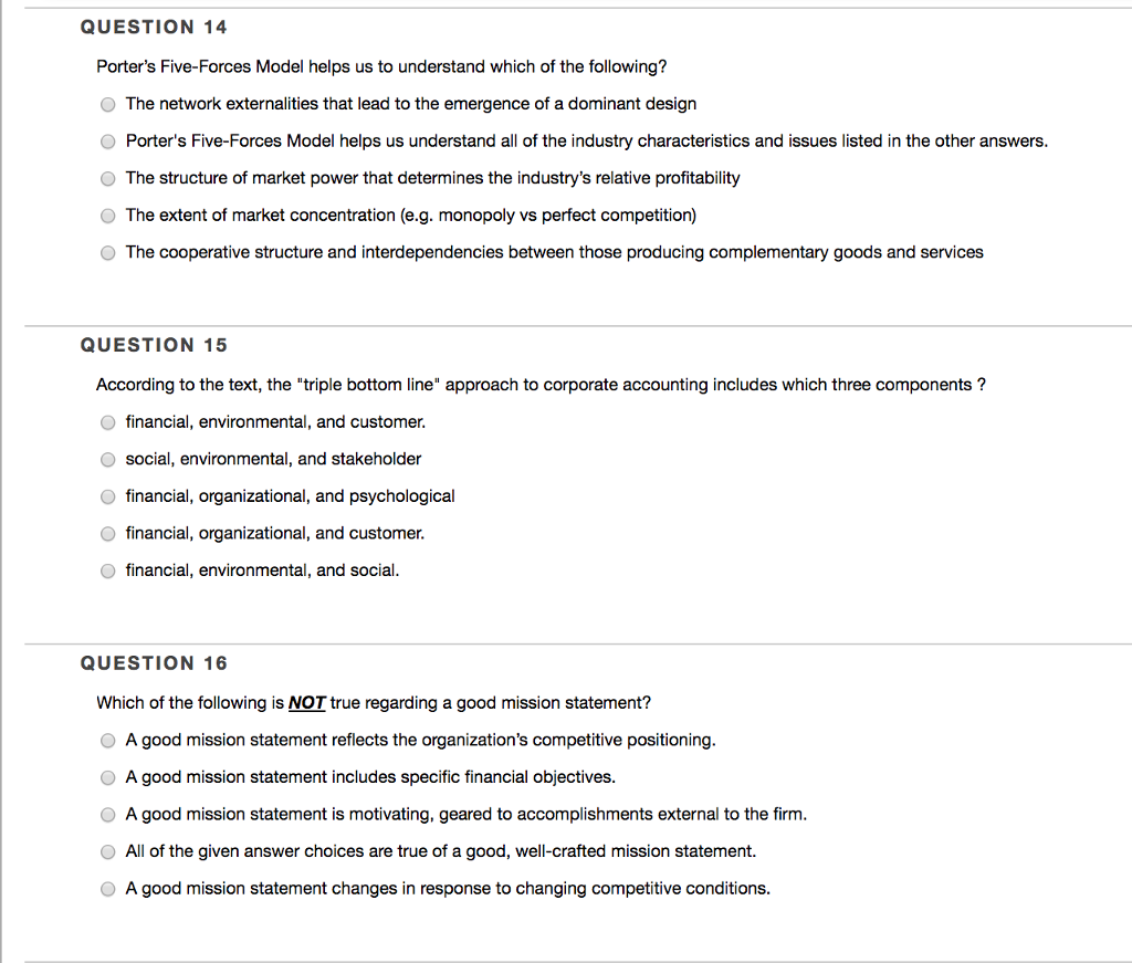 Solved Porter's FiveForces Model helps us to understand