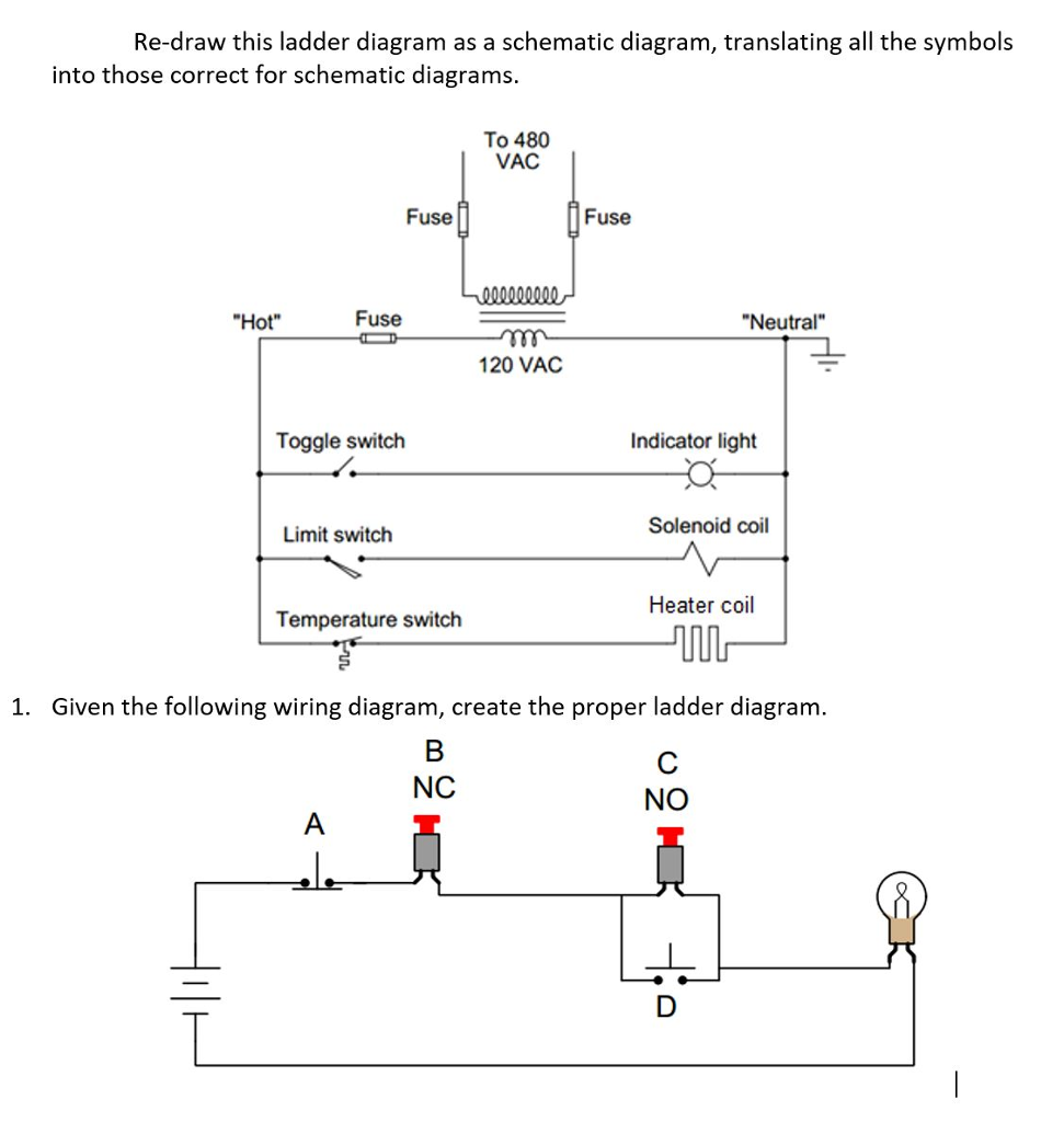 Solved The first Diagram is a Logic Ladder diagram and it | Chegg.com