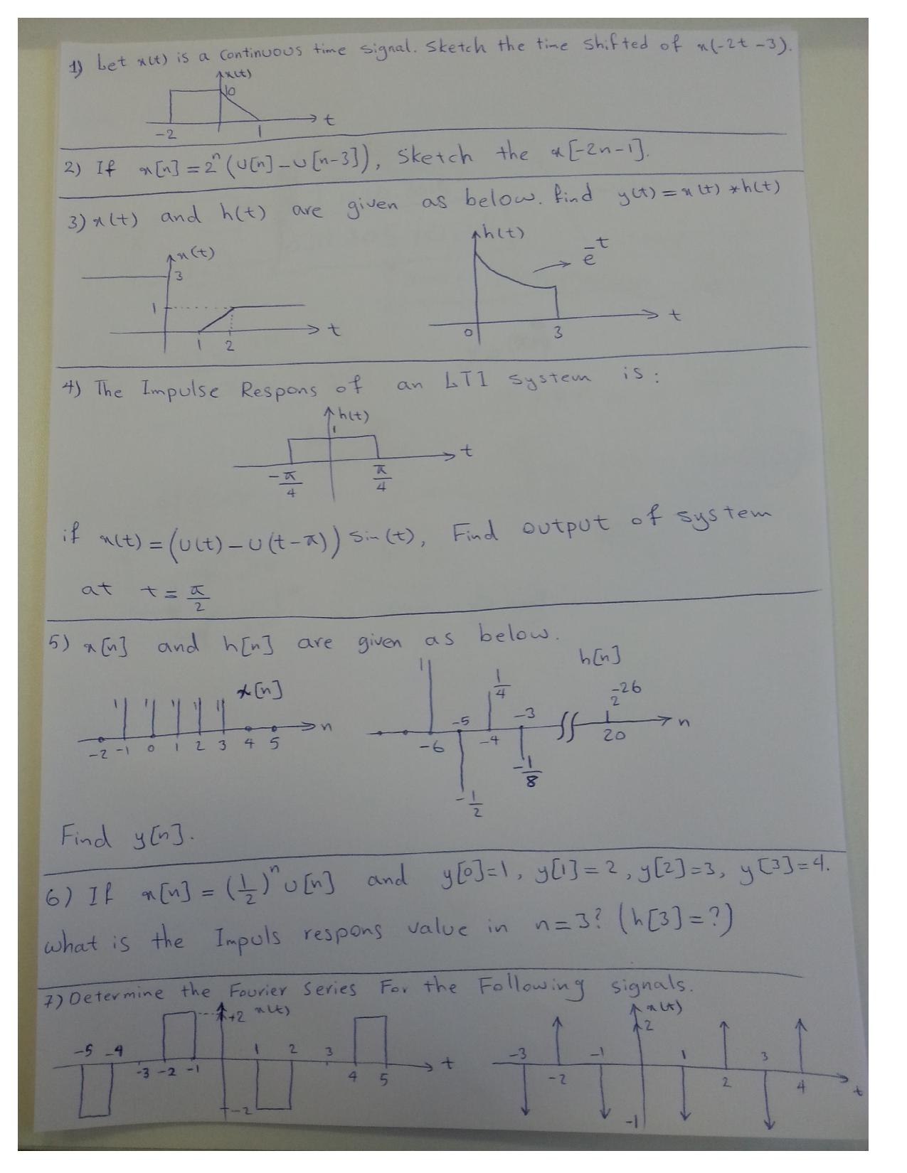 Solved Let x(t) is a continuous time signal sketch the | Chegg.com