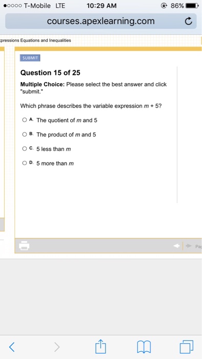 solved-which-phrase-describes-the-variable-expression-m-5-chegg