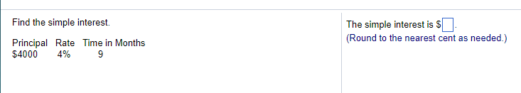 Solved Find the simple interest. The simple interest is S | Chegg.com