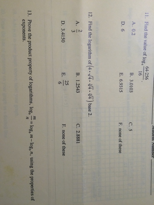 solved-find-the-value-of-log-4-64-256-64-find-the-chegg