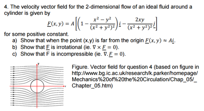 Solved The Velocity Vector Field For The 2-dimensional Flow | Chegg.com