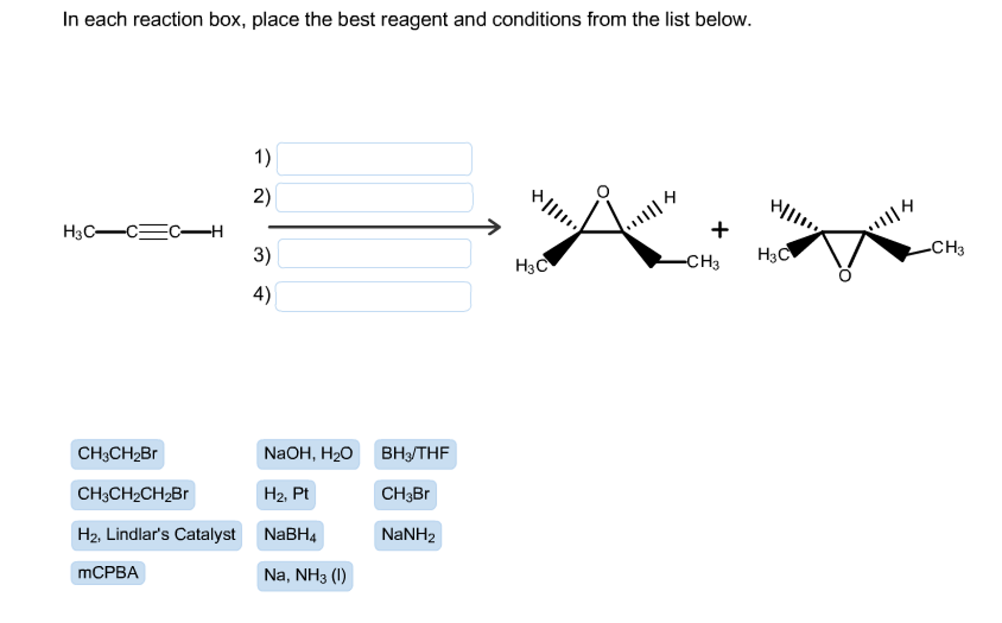 Solved In each reaction box, place the best reagent and