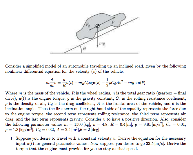 Solved Consider A Simplified Model Of An Automobile | Chegg.com