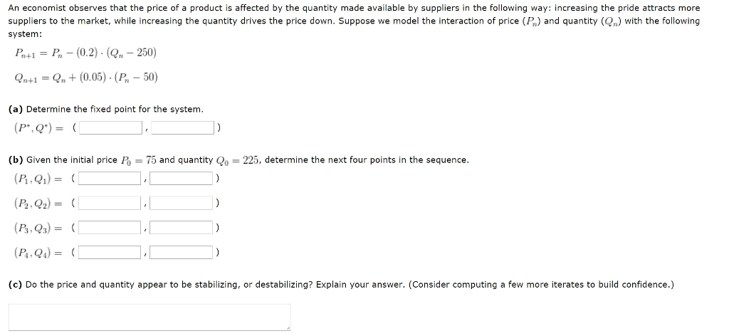 an-economist-observes-that-the-price-of-a-product-is-chegg