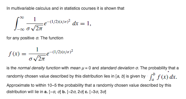 Solved In multivariable calculus and in statistics courses | Chegg.com