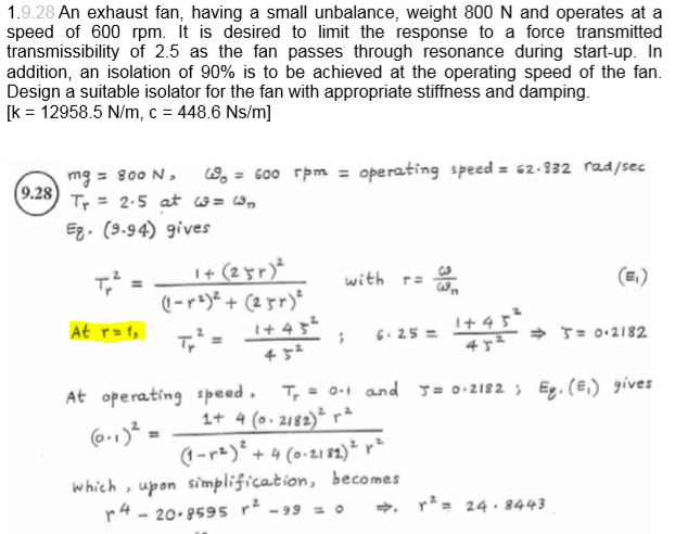 Solved In the solution of this problem, r is taken as being | Chegg.com