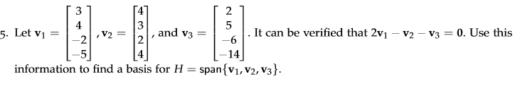 Solved 2 3 4 3 5. Let V1 = 1-2 6 14 It can be verified that | Chegg.com