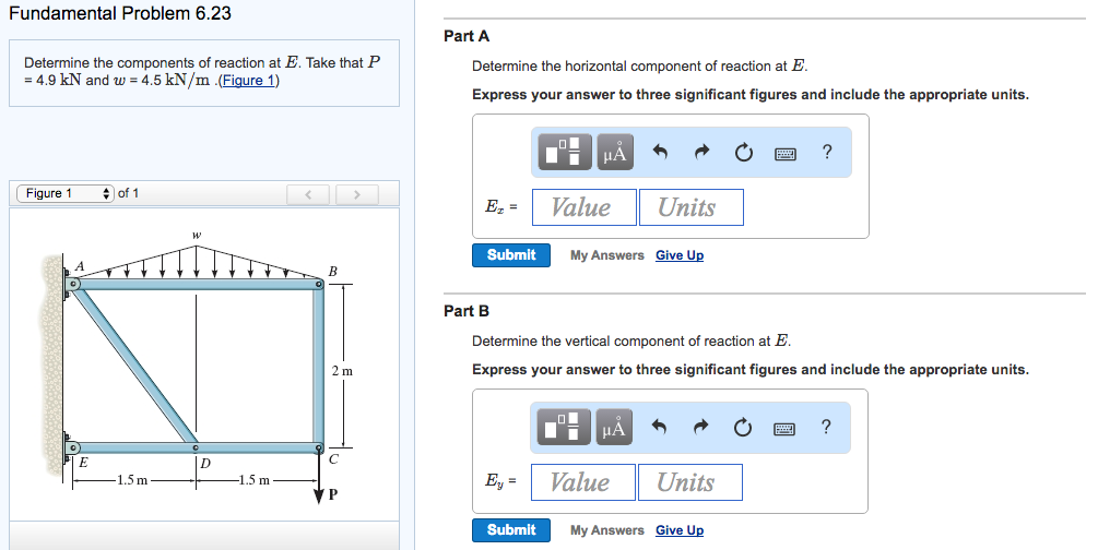 Solved Determine The Components Of Reaction At E Take That Chegg Com