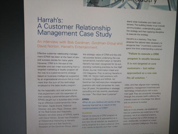 harrah's case study customer relationship management