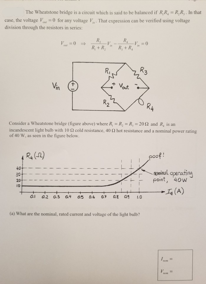 Solved The Wheatstone bridge is a circuit which is said to | Chegg.com