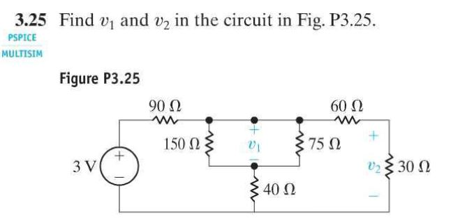 Solved Find Upsilon 1 And Upsilon 2 In The Circuit In Fig