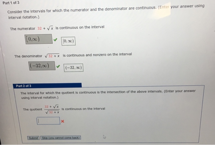 Solved Consider the Intervals for which the numerator and | Chegg.com