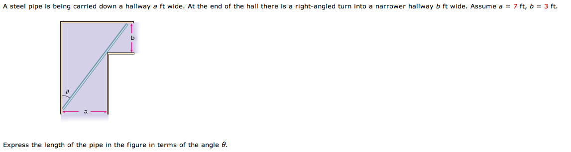 solved-a-steel-pipe-is-being-carried-down-a-hallway-a-ft-chegg