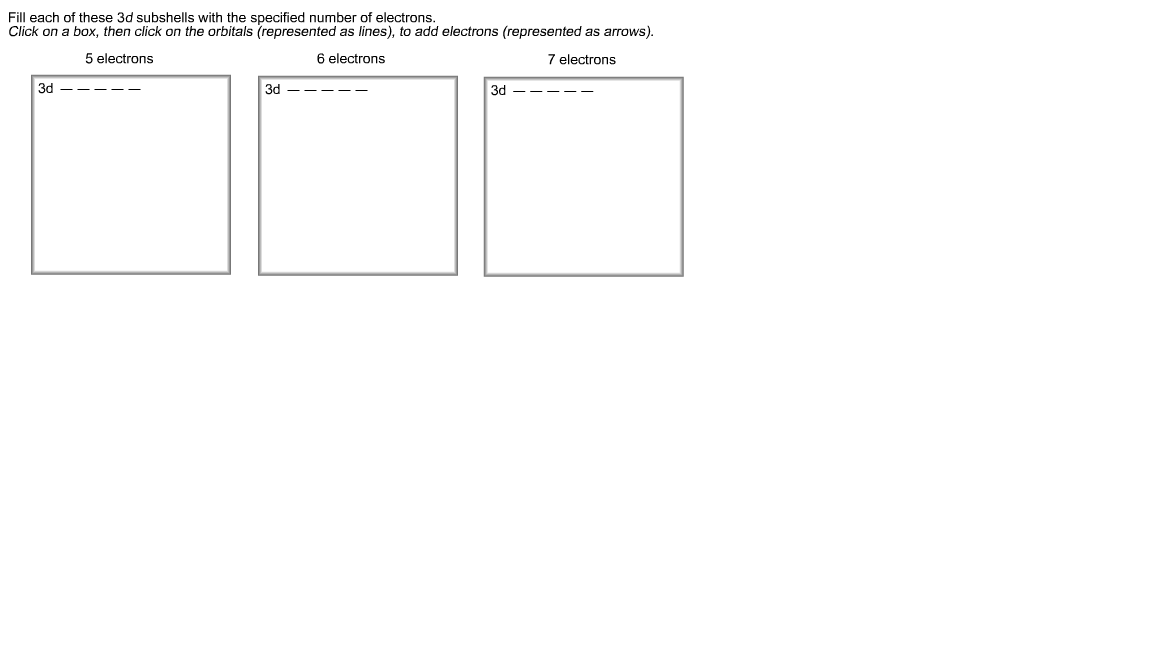 Fill Each Of These 3d Subshells With The Specified Chegg 