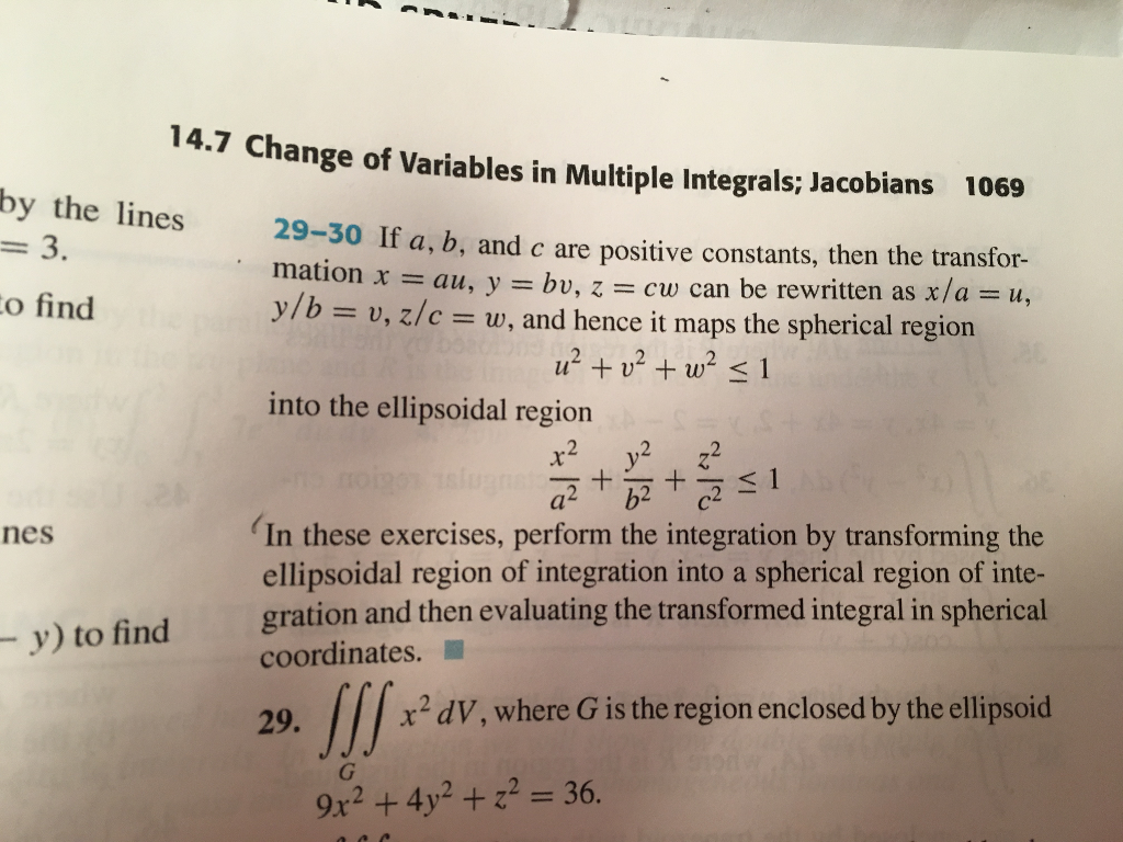 Solved 14.7 Change Of Variables In Multiple Integrals; | Chegg.com