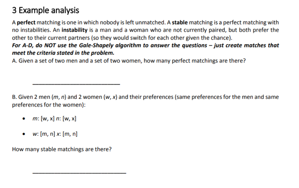 Solved 1 Intro The Stable Matching Problem Is Solved With | Chegg.com