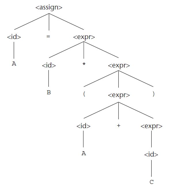 Parse template. Derivation Tree.