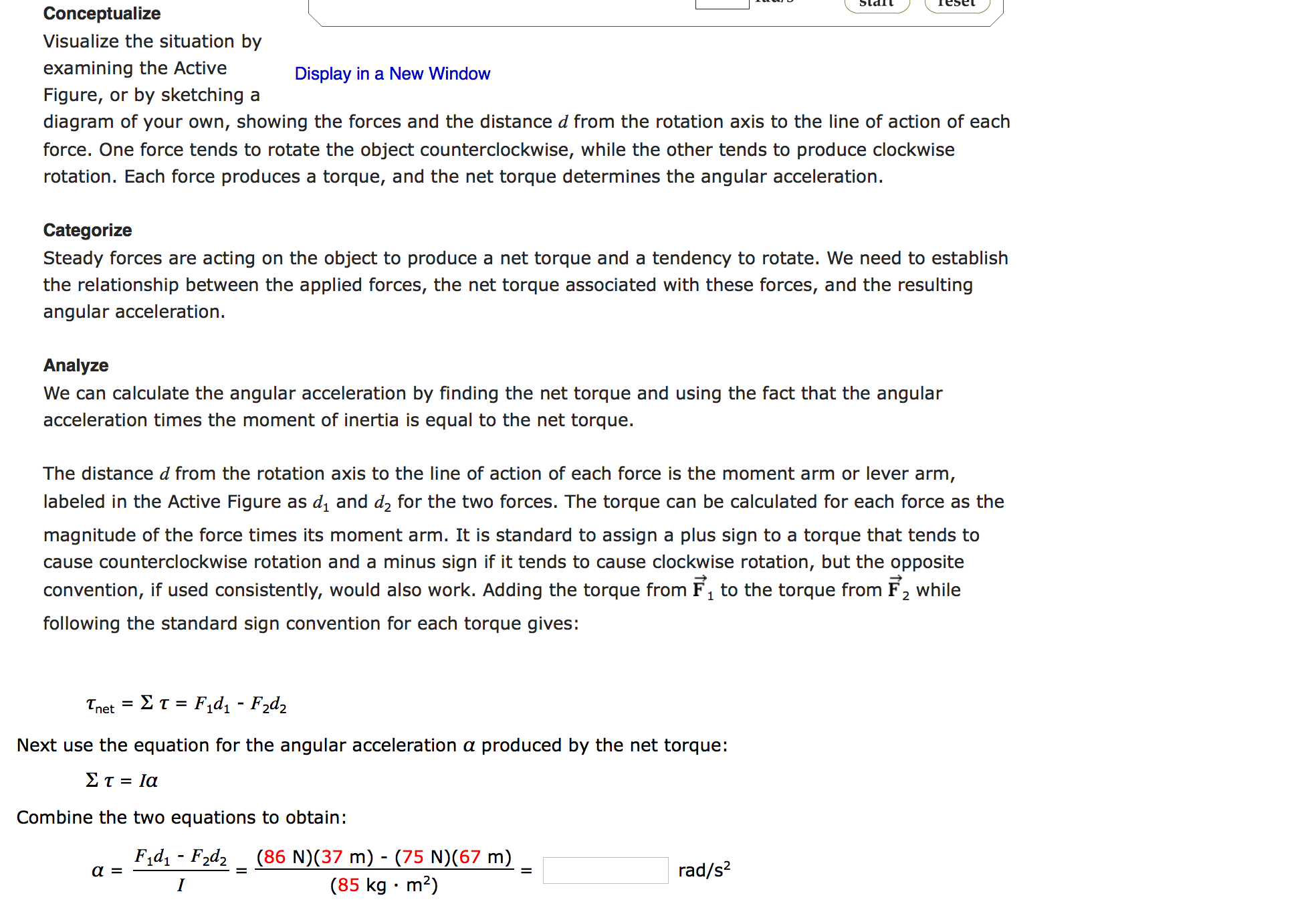 Solved Active Figure Clockwise and Counterclockwise Torques