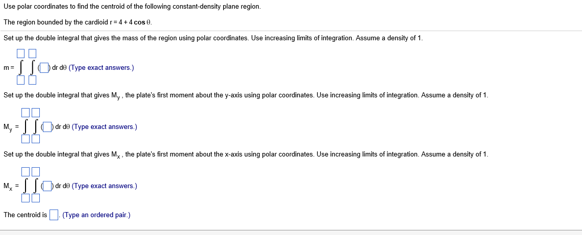 Solved Use polar coordinates to find the centroid of the | Chegg.com