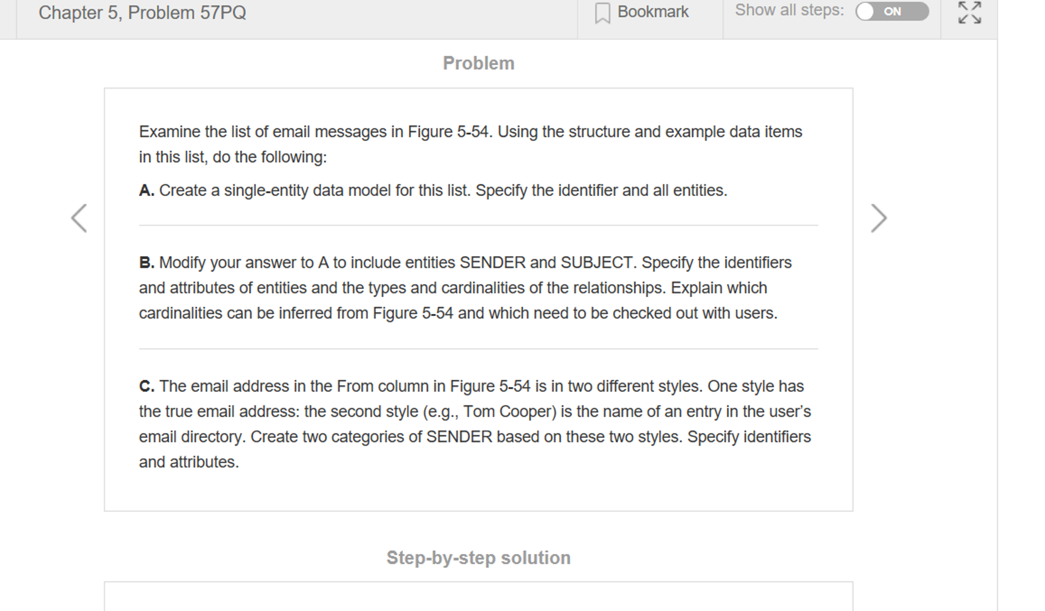Examine the list of email messages in Figure 554.
