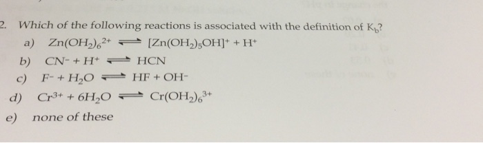 Solved Which of the following reactions is associated with | Chegg.com