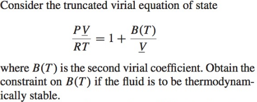 Equation Of State Derivation