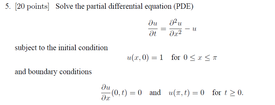 Solved Solve The Partial Differential Equation Pde Chegg Solved Solve The Partial Differential Equation Pde Chegg