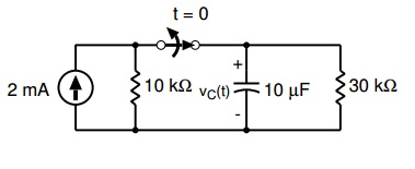 Solved Determine the capacitor voltage vC(t) for all t > 0. | Chegg.com