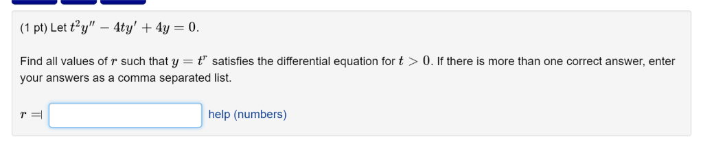 Solved (1 pt) Suppose that a fourth order differential | Chegg.com