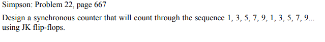 Solved Simpson: Problem 22, page 667 Design a synchronous | Chegg.com