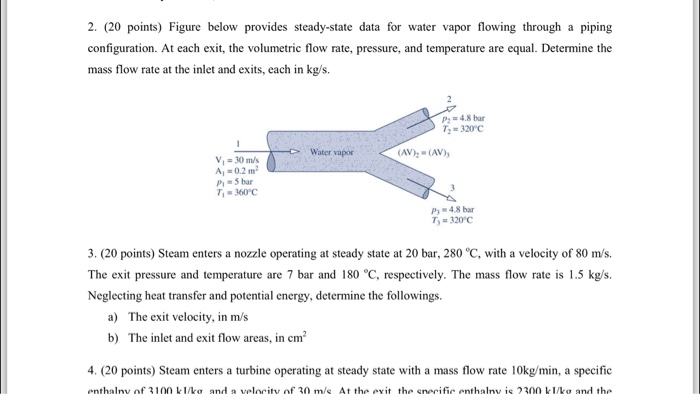 Solved 2 of 2 5. (25 points) Three return steam lines in a | Chegg.com